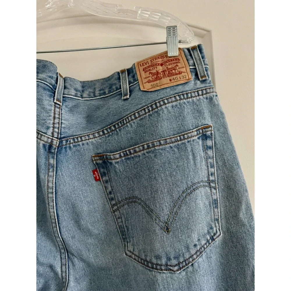 LEVI'S 550 Men's Blue Straight Relaxed Fit Comfort Denim Jeans-Size‎ 40 X 32